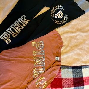 PINK Victorious secret Pants and a shirt Set